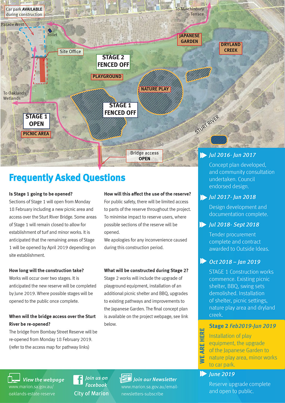 Oaklands Estate Reserve Construction Update Issue 3 February 2019 Pg2