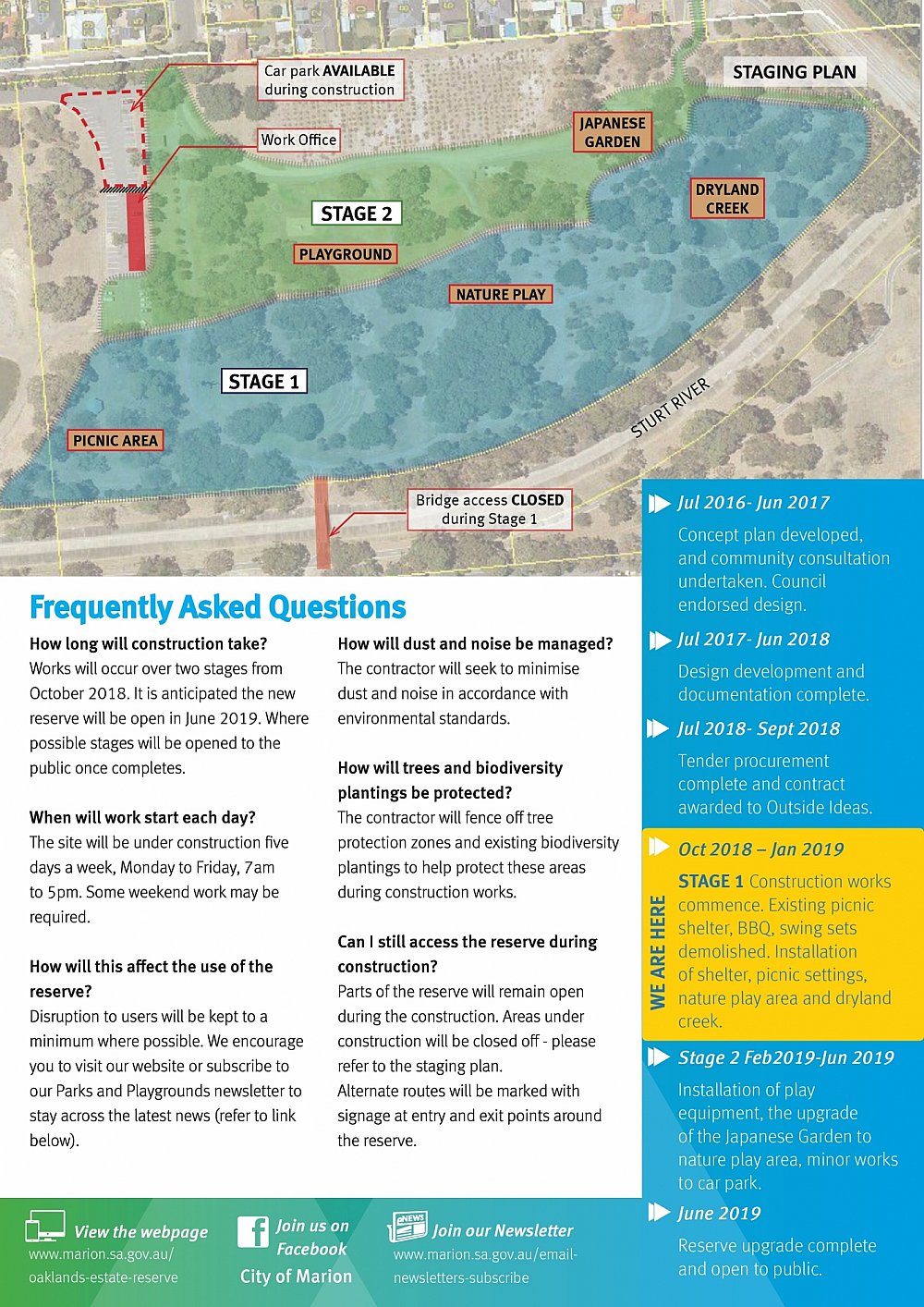 Oaklands Reserve | Oaklands Estate Reserve | Notice Of Works | October 2018 (Page 2/2)