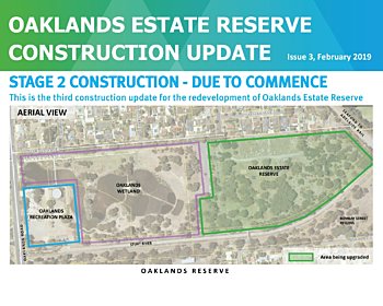 Oaklands Estate Reserve Construction Update Issue 3 February 2019 8X10