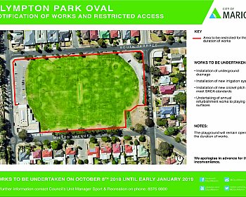 Plympton Oval Notice Of Works September 2018