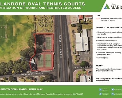 Glandore Oval Works March To May 2019