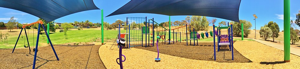Roy Lander Reserve Playground Shade Panorama 5
