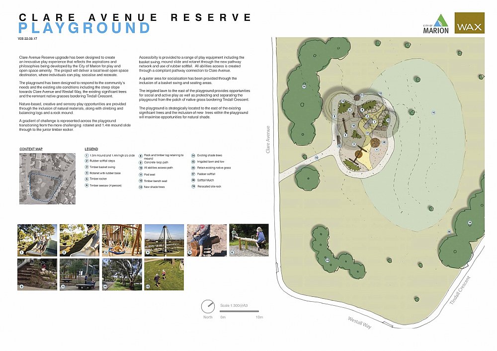 Clare Avenue Reserve Sheidow Park Design