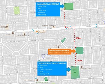 Crown Street Reserve Location Map
