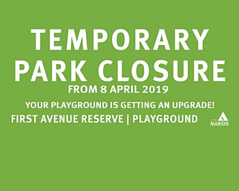 First Avenue Reserve Notice Of Works 8X10