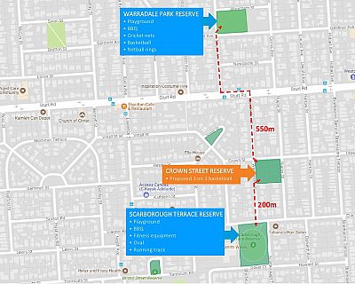 Crown Street Reserve Location Map