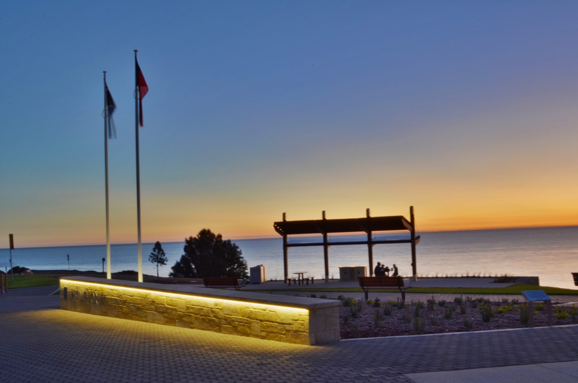 Hallett Cove Foreshore Commemorative Wall Sunset
