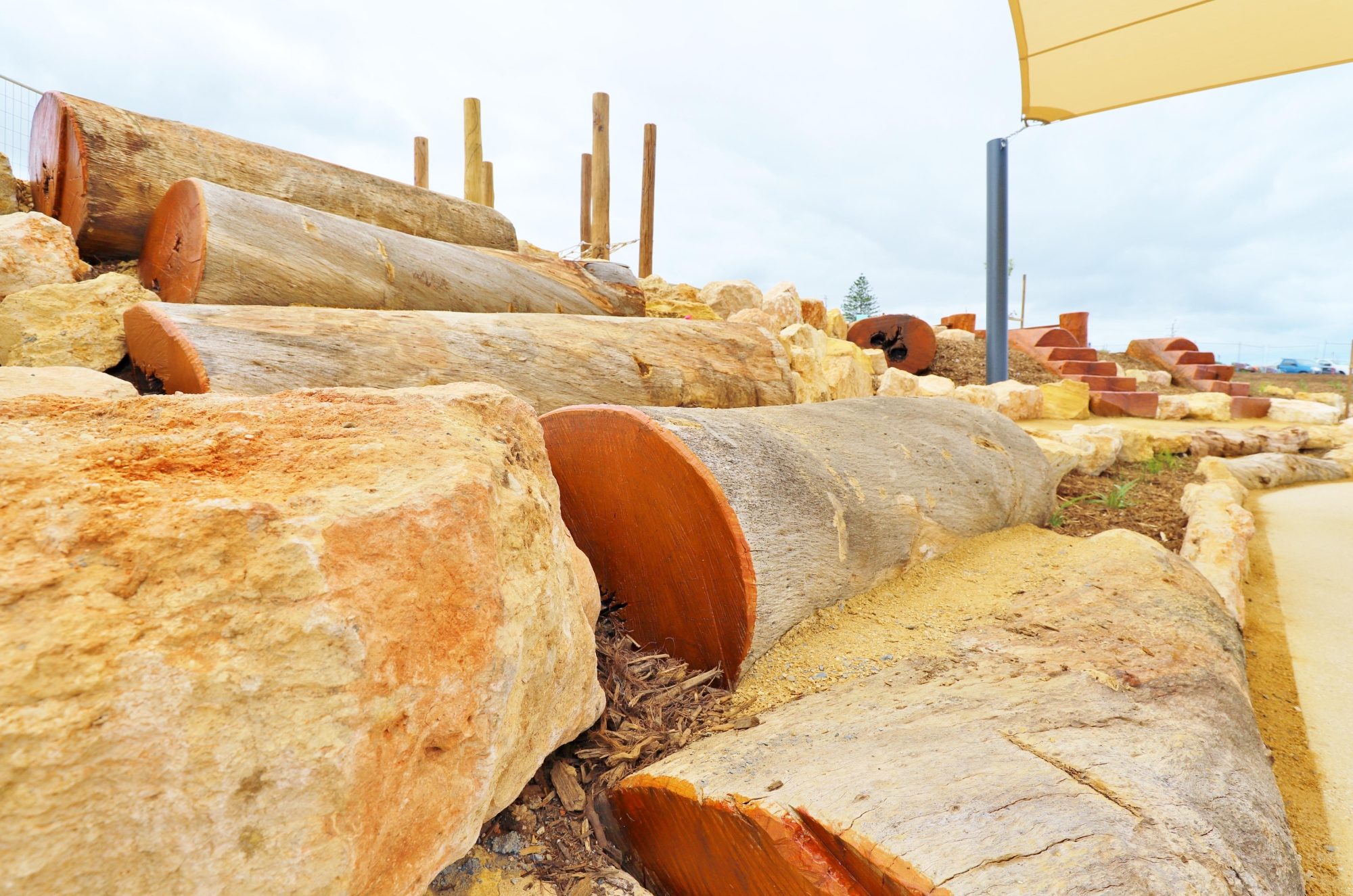 Heron Way Reserve Playground Logs 1