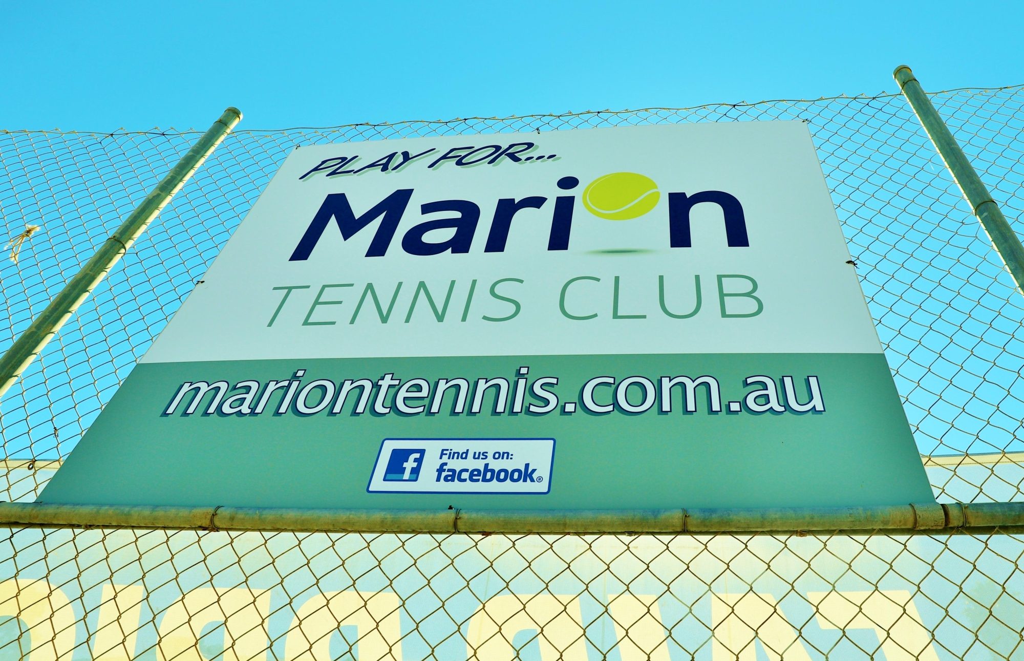 Marion Oval Tennis Courts Sign 1