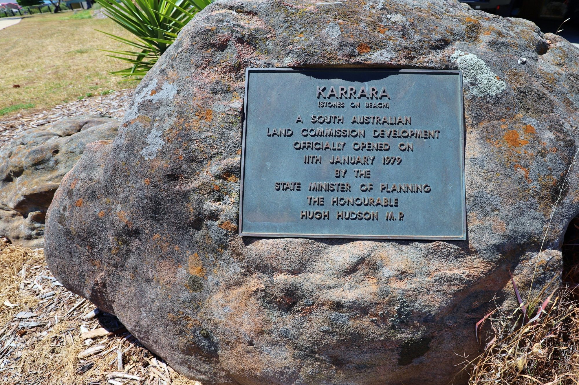 Mema Court Reserve Plaque Karrara Stones On Beach 1
