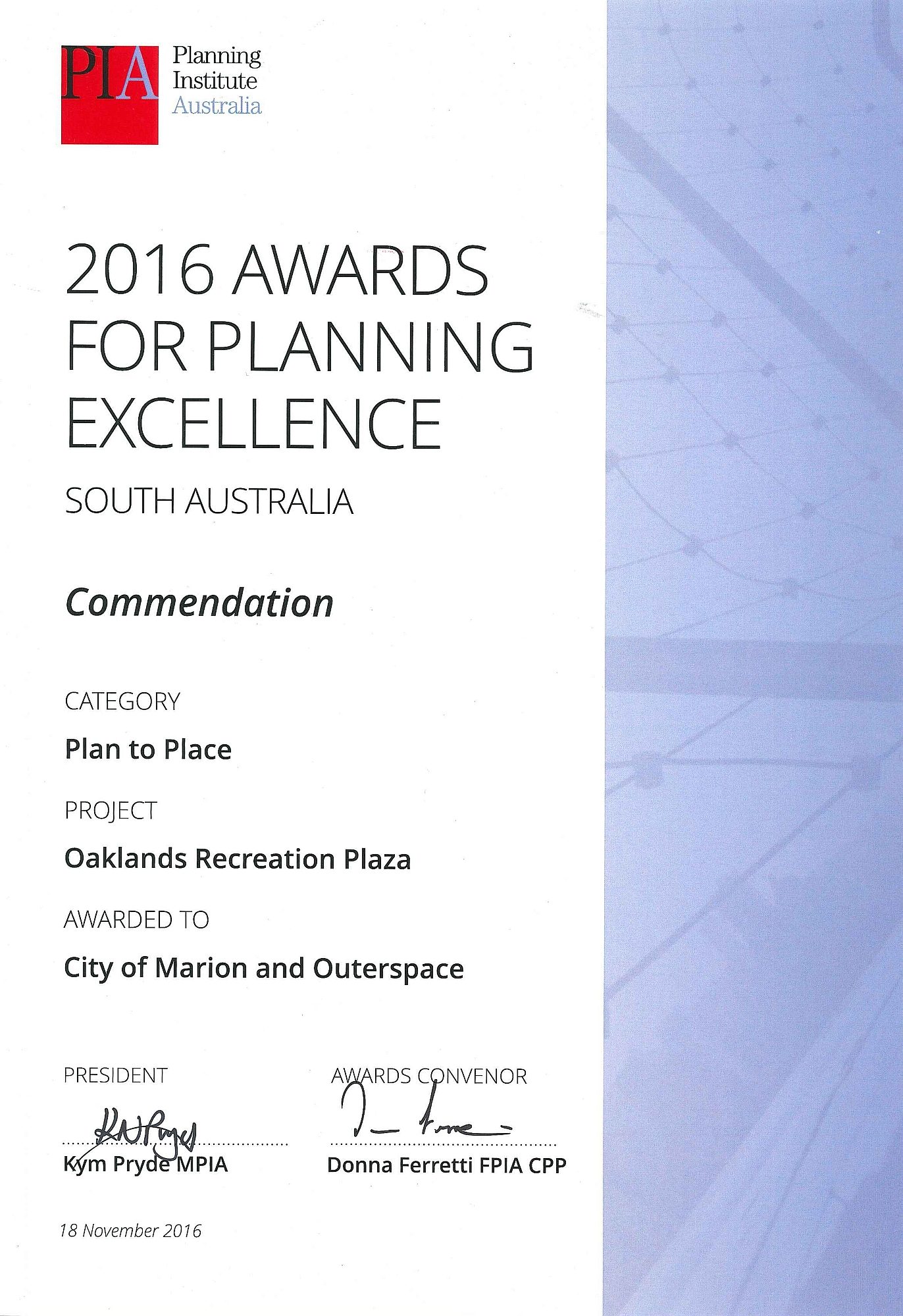 Oaklands Reserve | Oaklands Recreation Plaza | 2016 PLA Award | Plan To Place