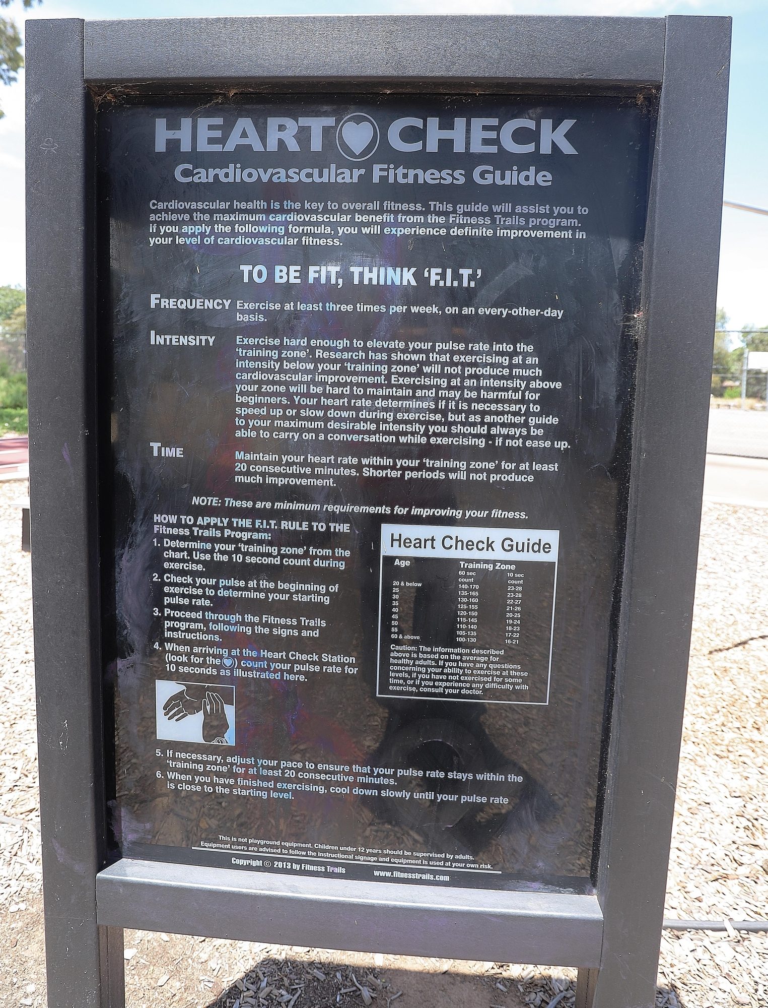 Rajah Street Reserve Sports Heart Check Sign 1
