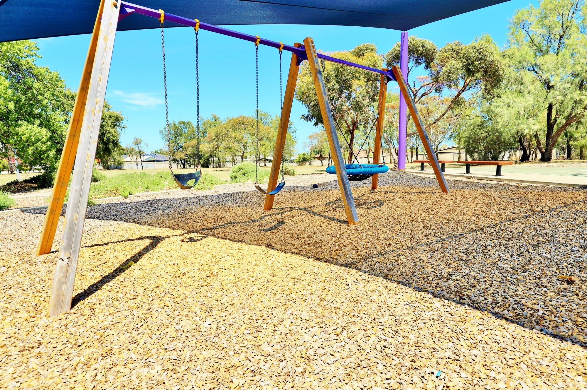 Reserve Street Reserve Playground Shade Swings 2