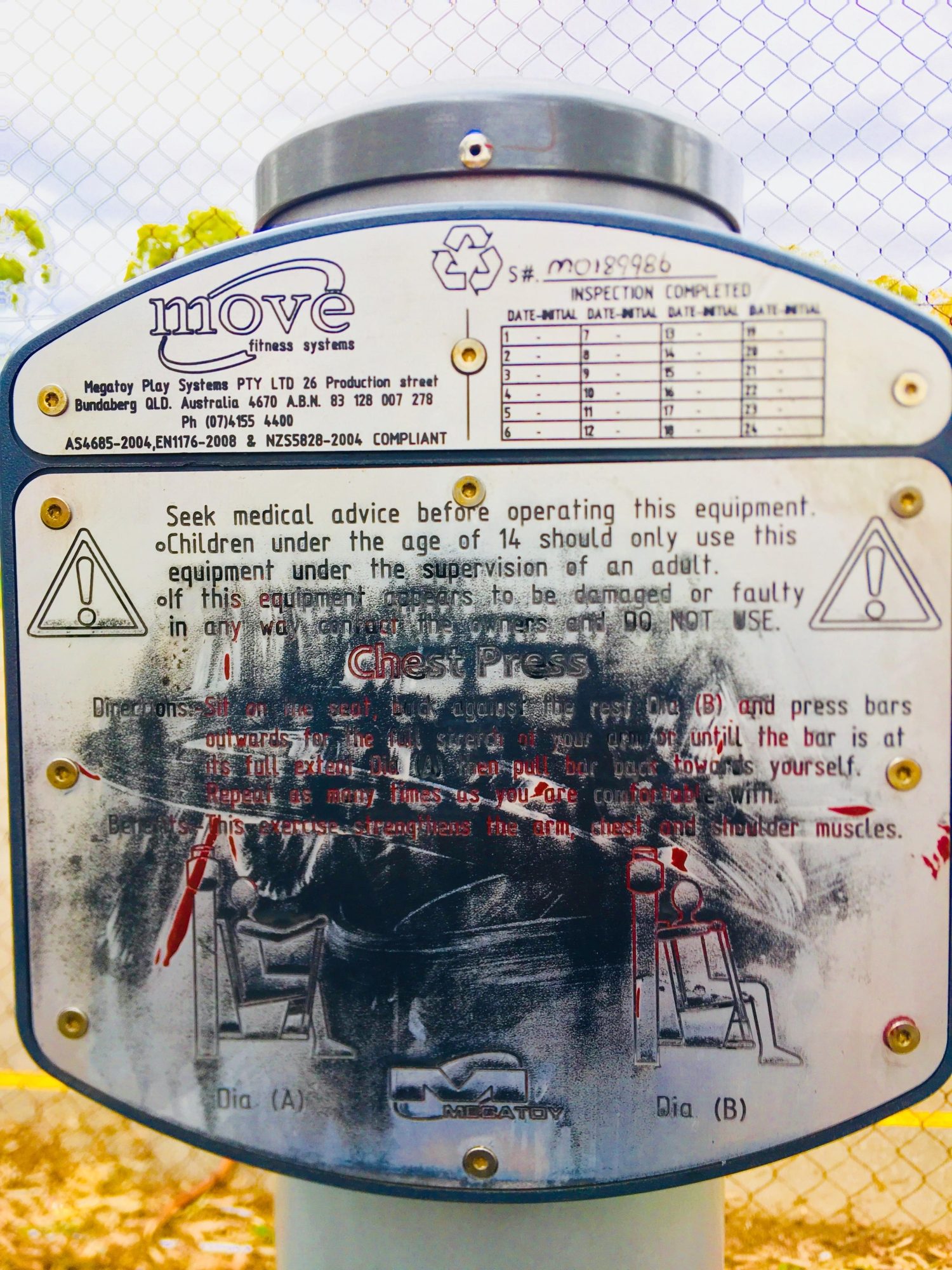 Sandery Avenue Reserve Fitness Sign Chest Press