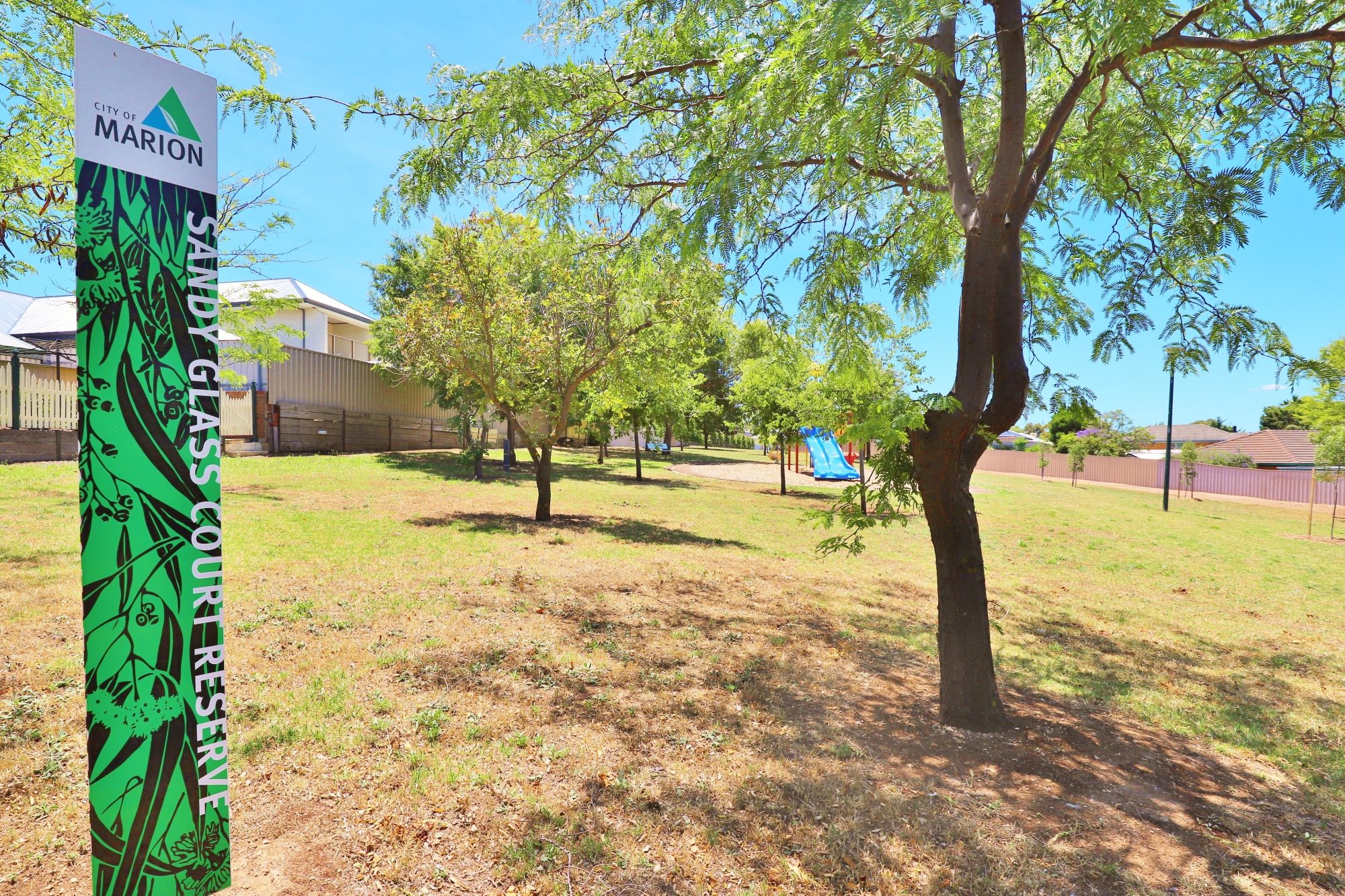 Sandy Glass Court Reserve Sign 2