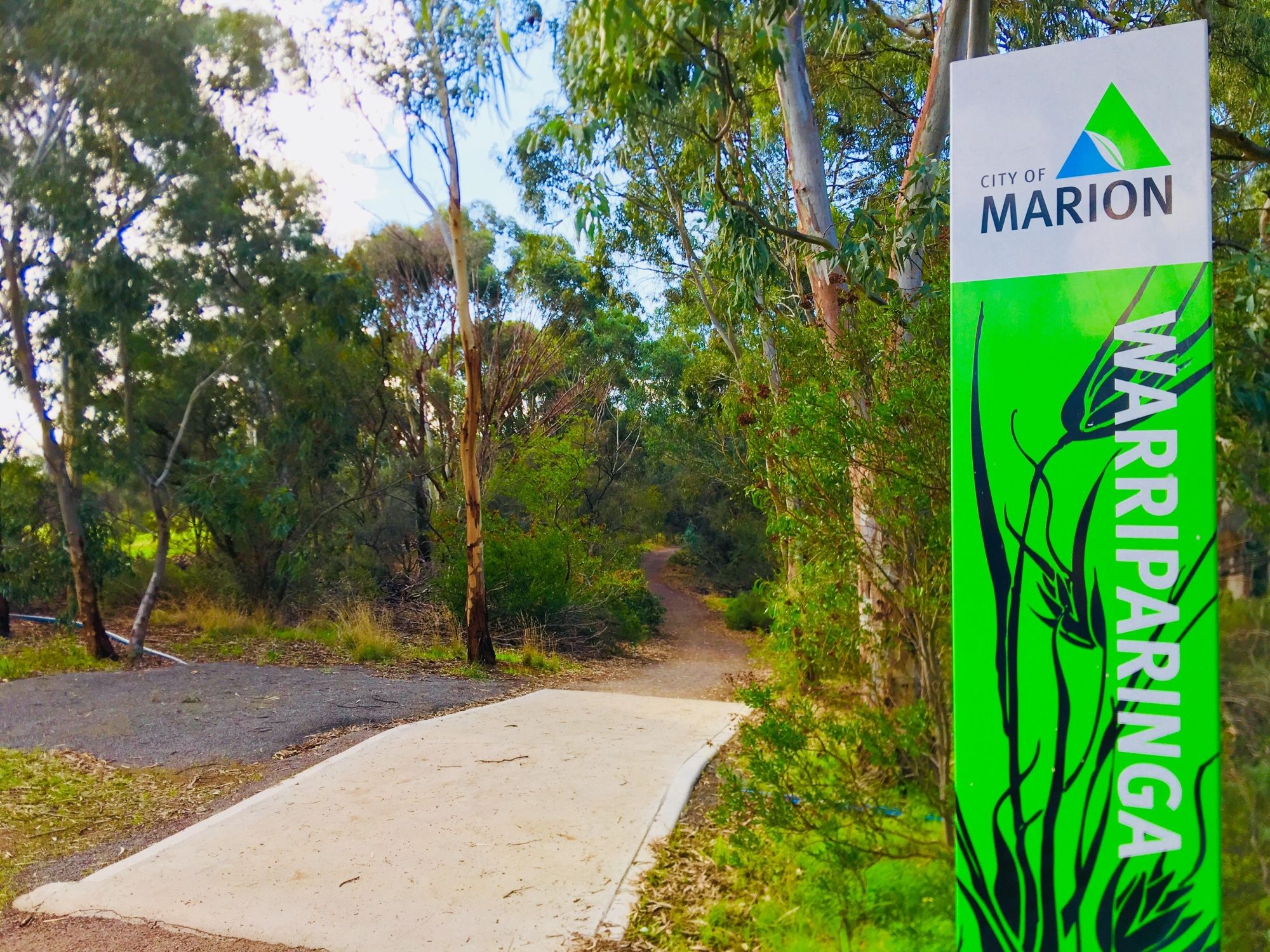 Warriparingga Wetlands Path Sign 2