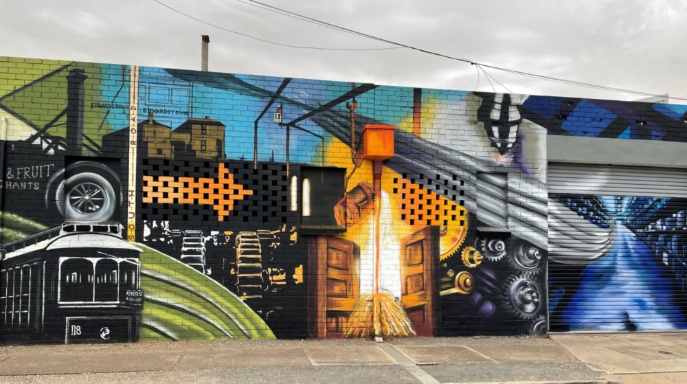 Industrial heritage mural