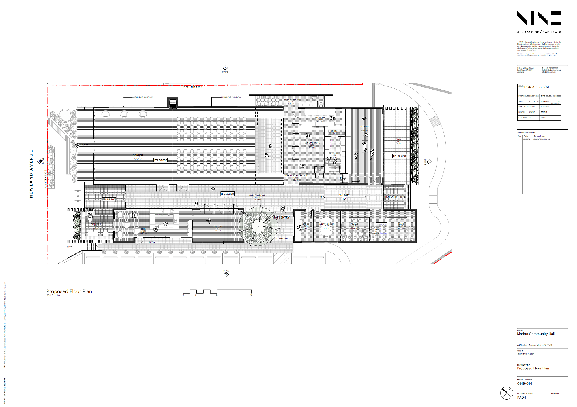 Marino Hall Proposed Floor Plan
