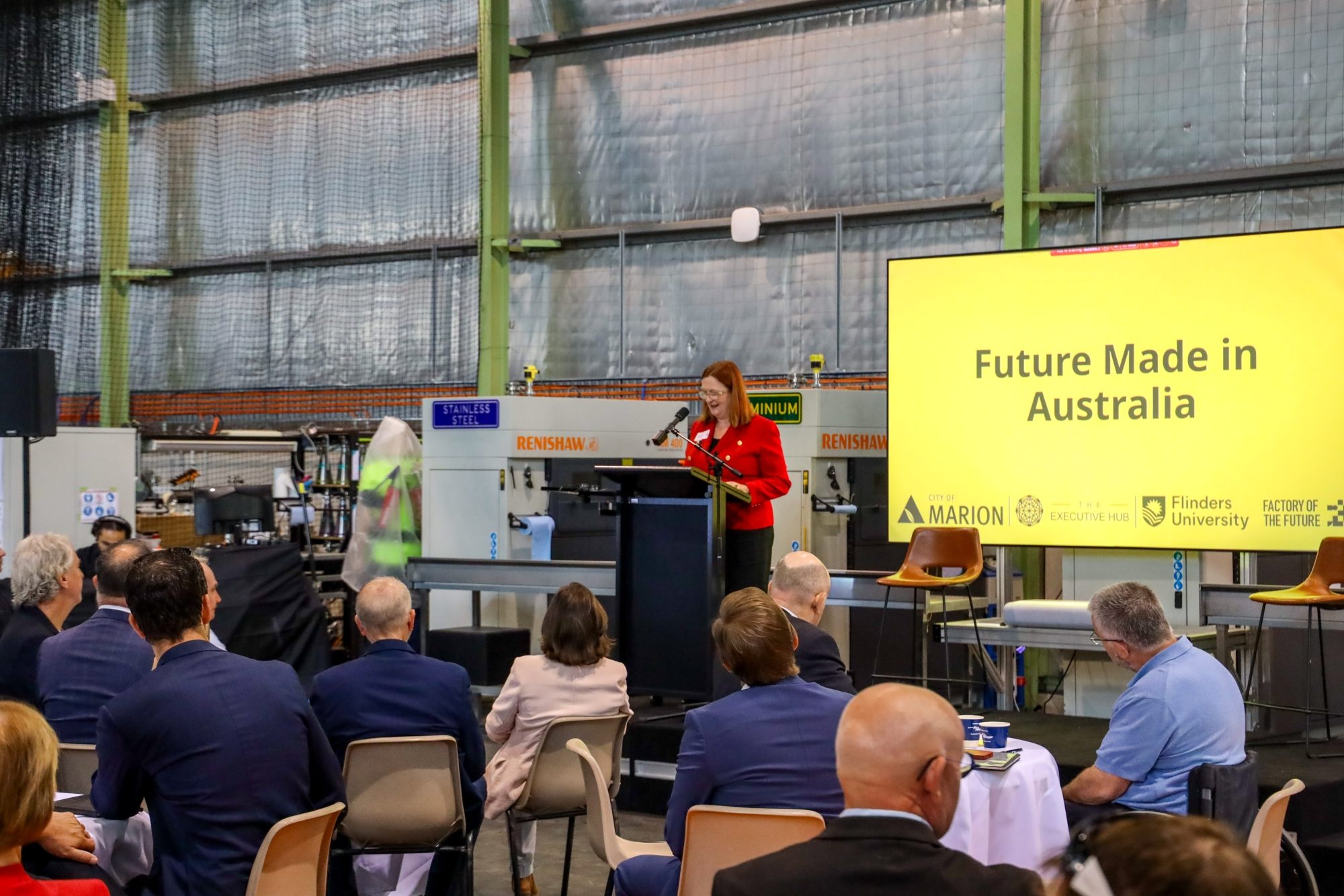 MP Louise Miller-Frost on stage