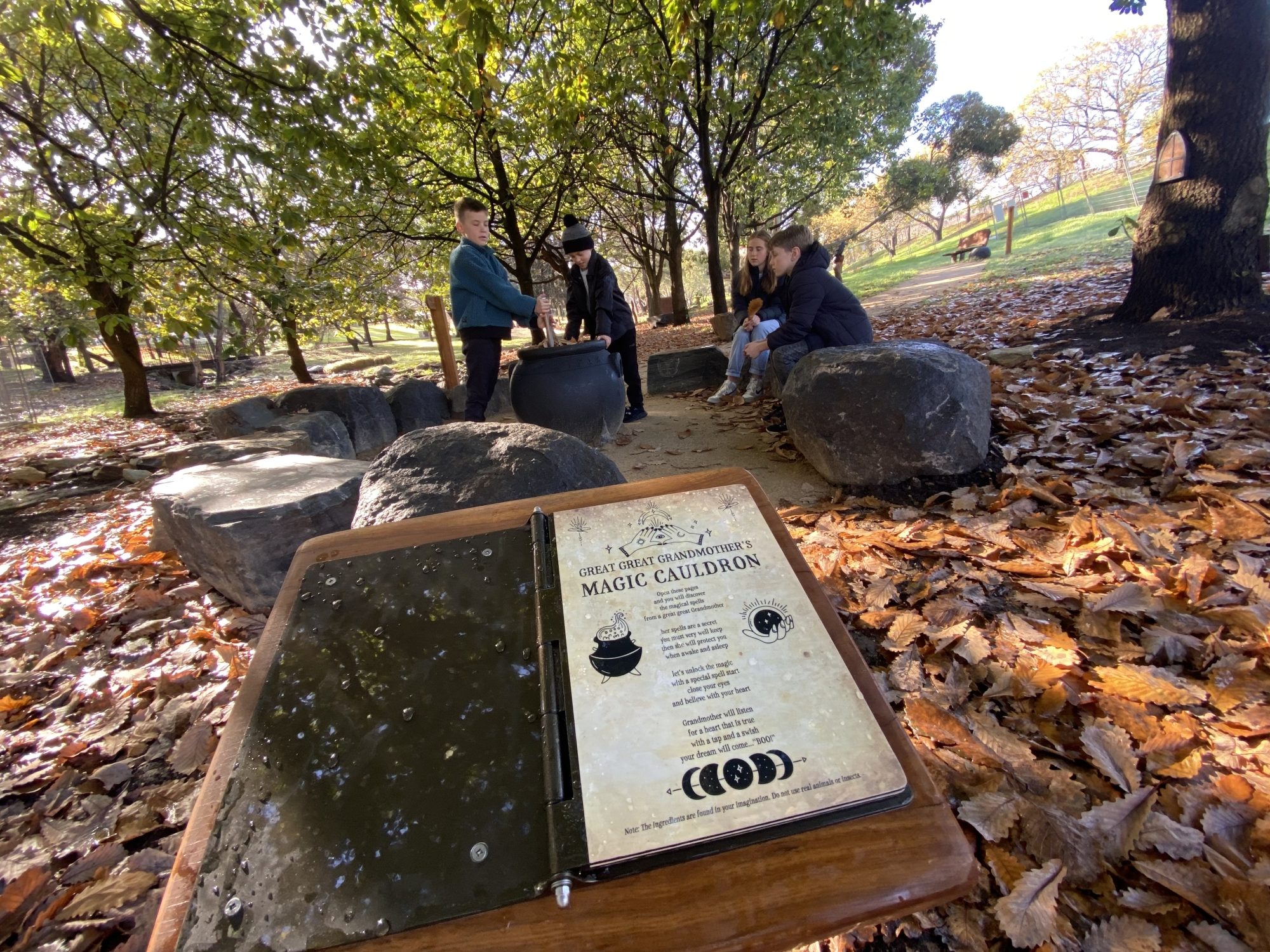 Hugh Johnson Reserve kids cauldron 2 IMG 1496
