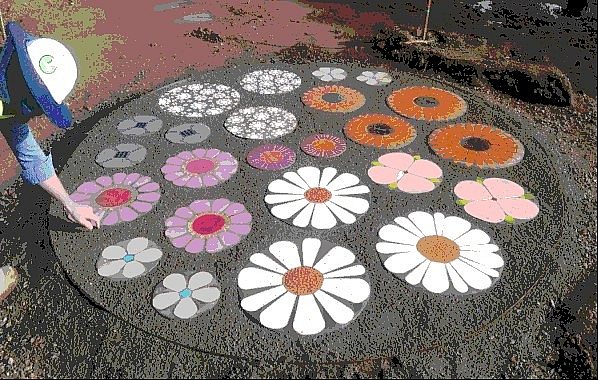 Jervois Street Reserve Flower Pavers