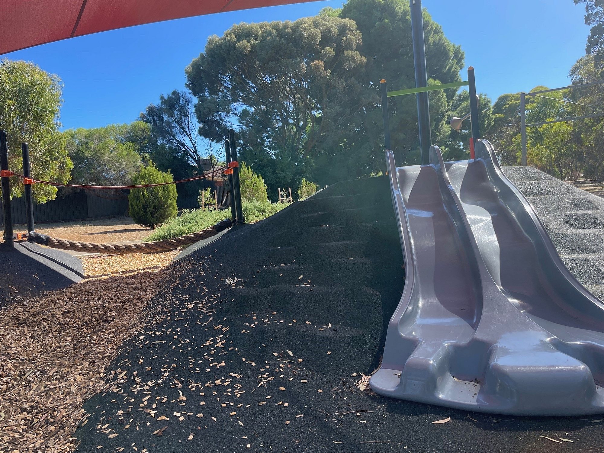 Slide and balancing rope