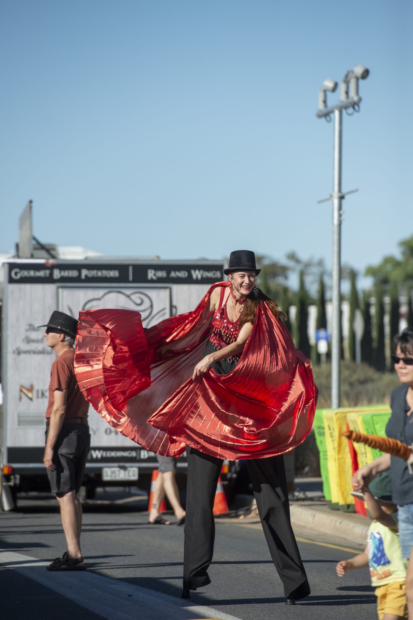 Stilt walkers Marion Celebrates