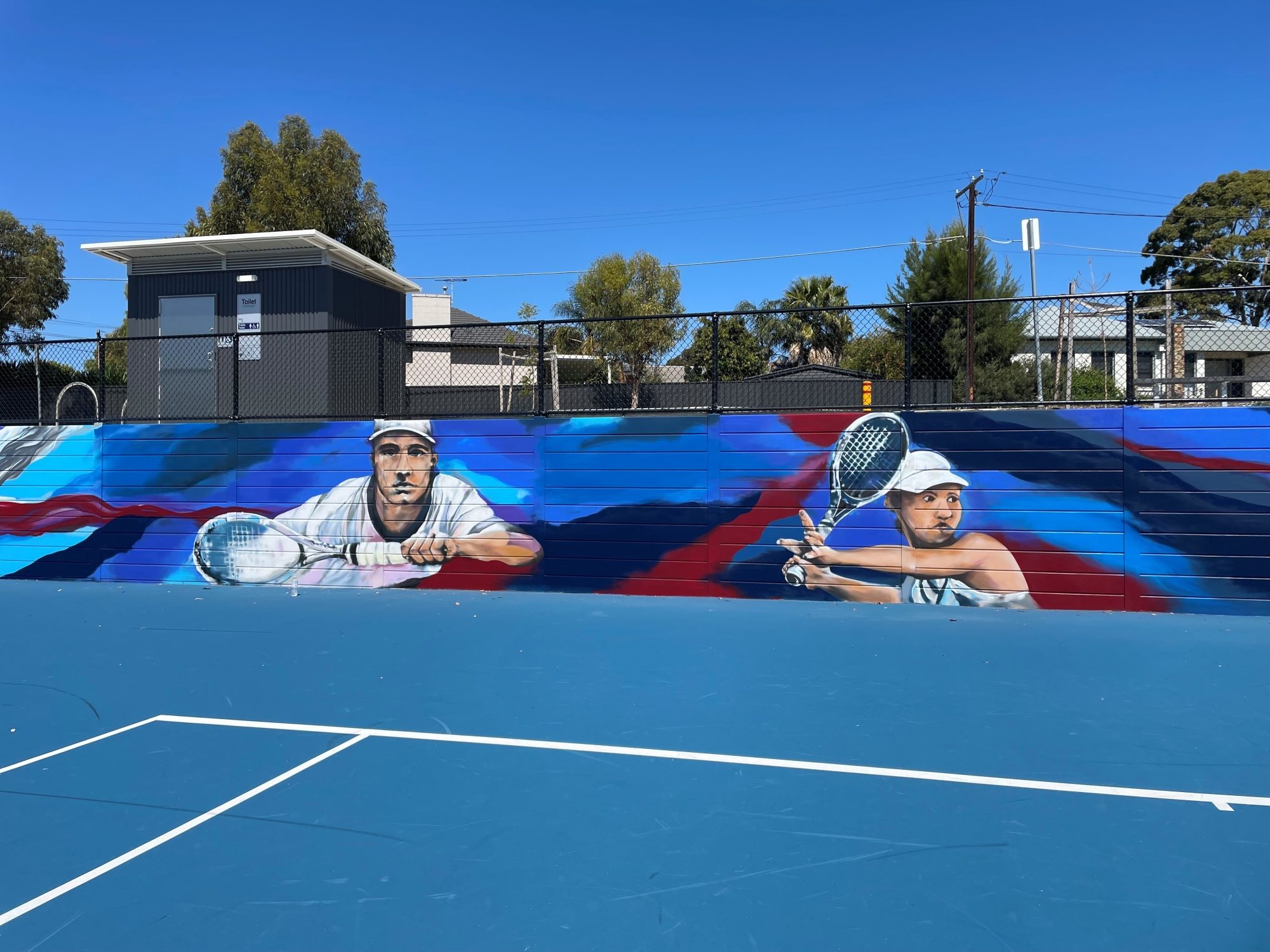 Tarnham Road Courts Mural 1